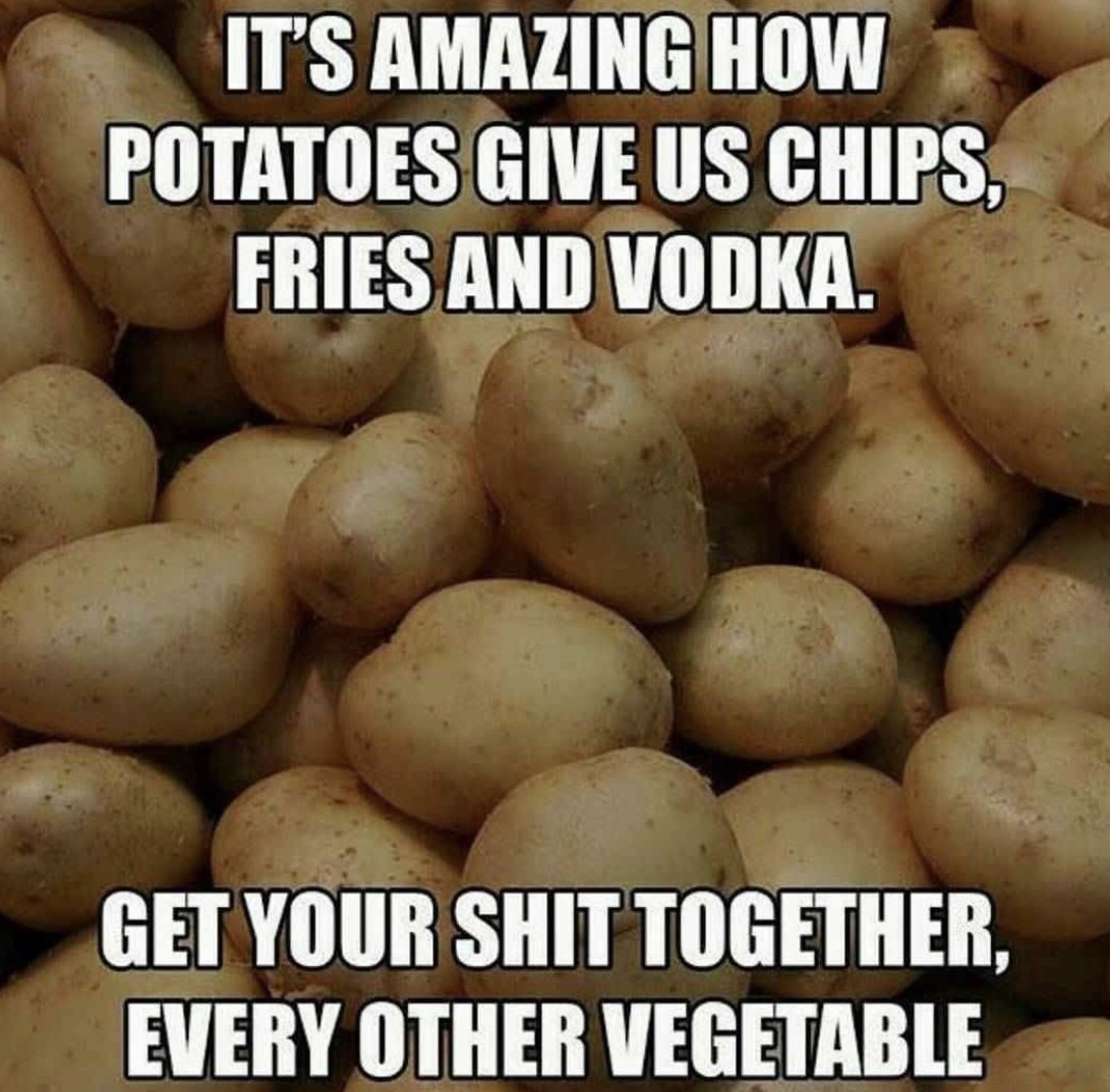 robert f. kennedy memorial stadium - It'S Amazing How Potatoes Give Us Chips, Fries And Vodka. Get Your Shit Together, Every Other Vegetable