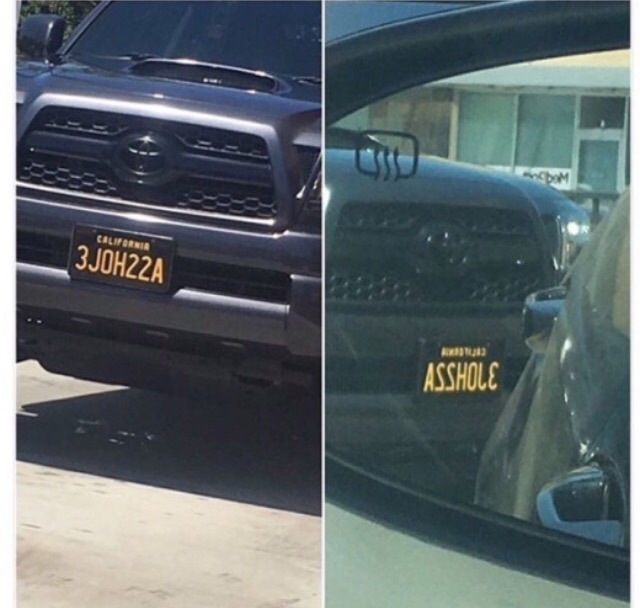 asshole license plate - California 3 Johzza Asshole