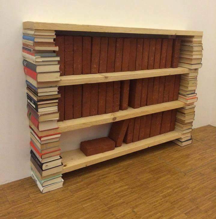 bookshelf bricks