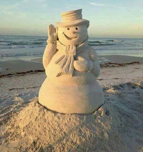sand snowman