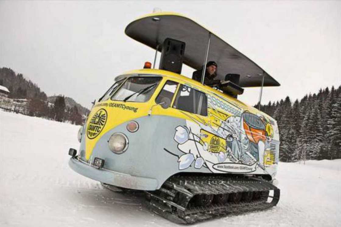campervan in the snow