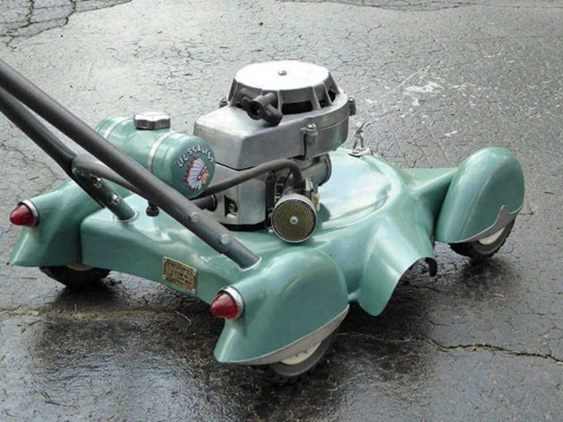retro lawn mower