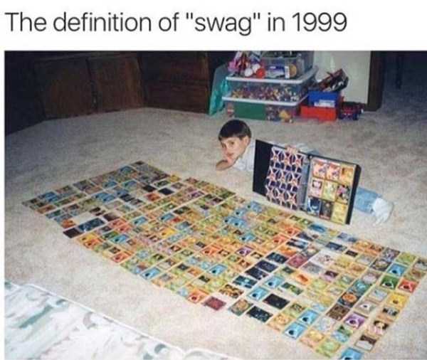 Meme about the lack of SWAG back in the 90's