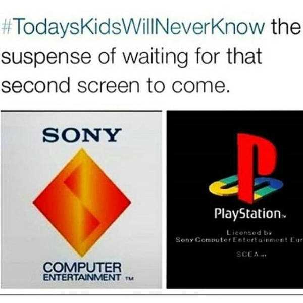 Meme about how slow PlayStation used to be back in the 90's