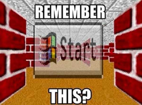 Meme of the 1990's era screensaver of red brick walls made into a 3d Maze