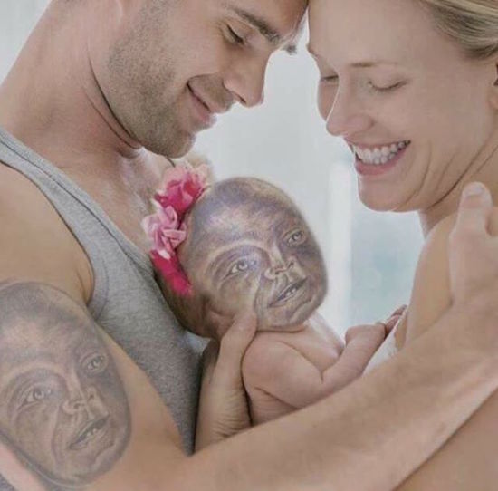 funny baby tattoo