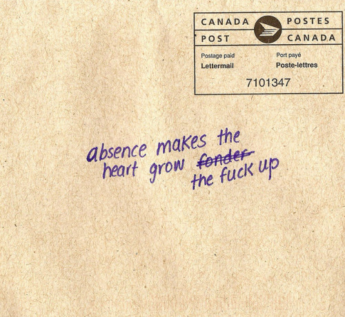 canada post - Canada Postes Canada Post Postage paid Lettermail Port payo Postelettres 7101347 absence makes the heart grow fondet the fuck up