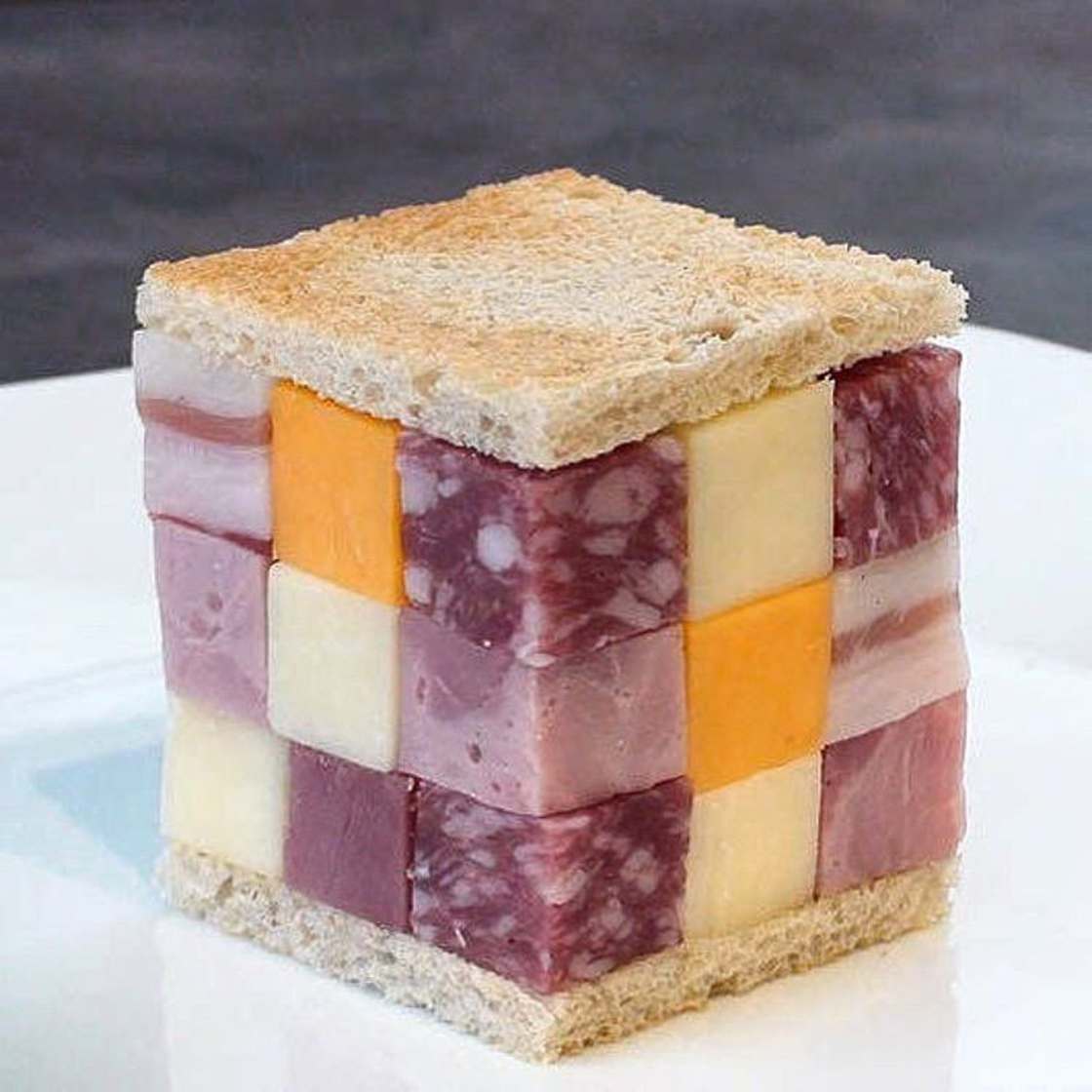 rubik's cube sandwich