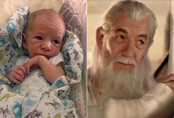 Baby Gandalf in "Lord of the Teething Rings"