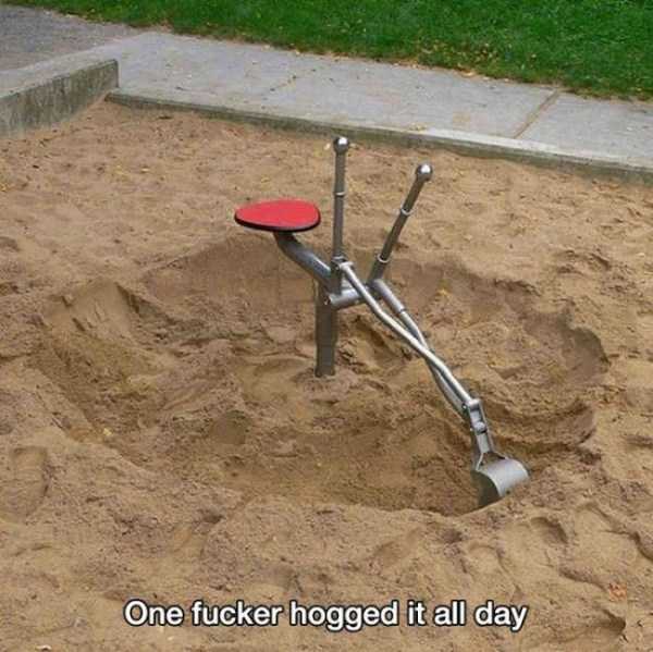 sandbox digger - One fucker hogged it all day