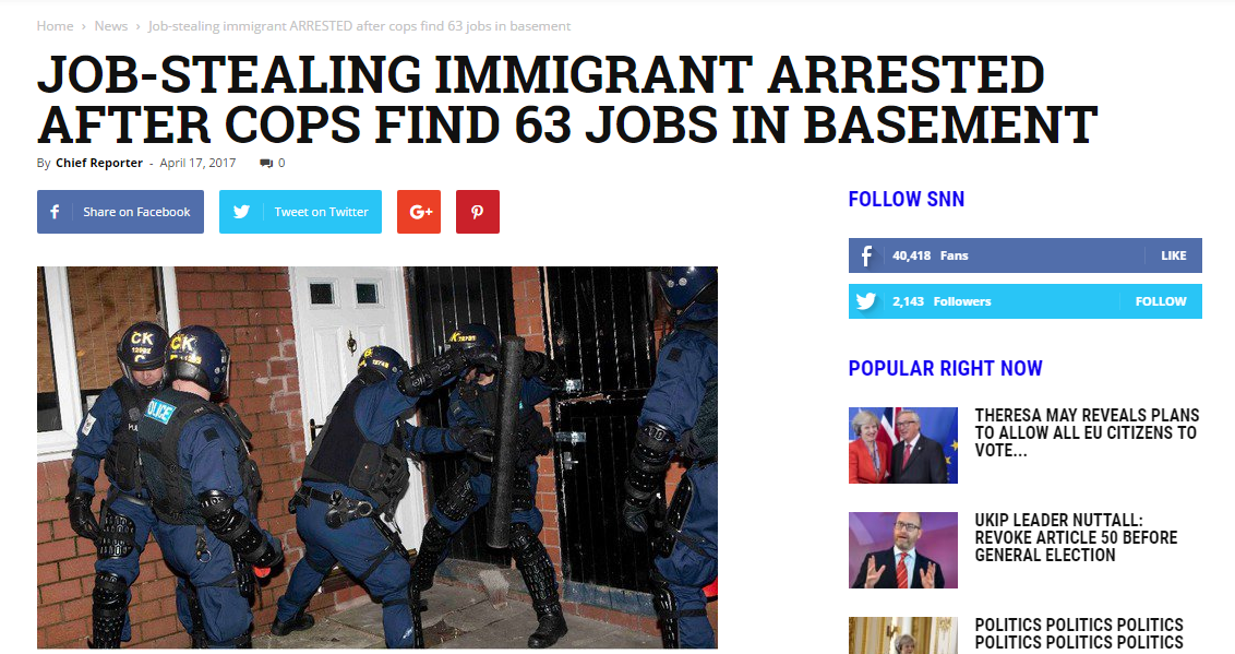 affaire dreyfus - JobStealing Immigrant Arrested After Cops Find 63 Jobs In Basement 0 Tweet on Twitter G By Chief Reporter # on Facebook Snn f 40,418 Pom 210 Febwers Popular Right Now Theresa May Reveals Plans To Allow All Eu Citizens To Vote... Ukip Lea