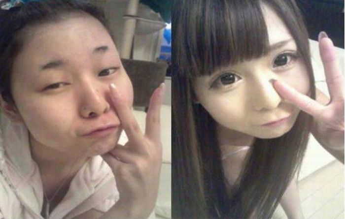 japanese makeup before after