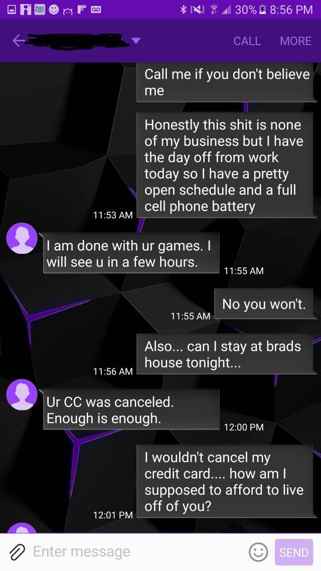 screenshot - Da C F Od N 30% 2 Call More Call me if you don't believe me Honestly this shit is none of my business but I have the day off from work today so I have a pretty open schedule and a full cell phone battery I am done with ur games. I will see u 