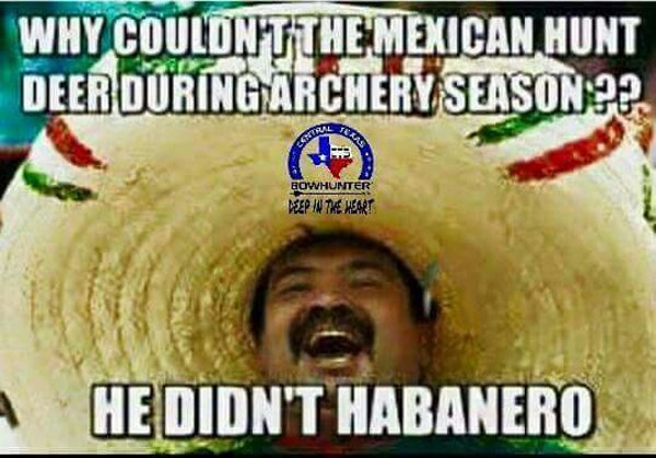 photo caption - Why Couldn Tthe Mexican Hunt Deer During Archery Season 22. Bowhunter Epute He Didn'T Habanero
