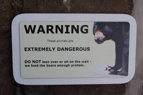 Hilarious Examples Of Warning Signs In Zoos