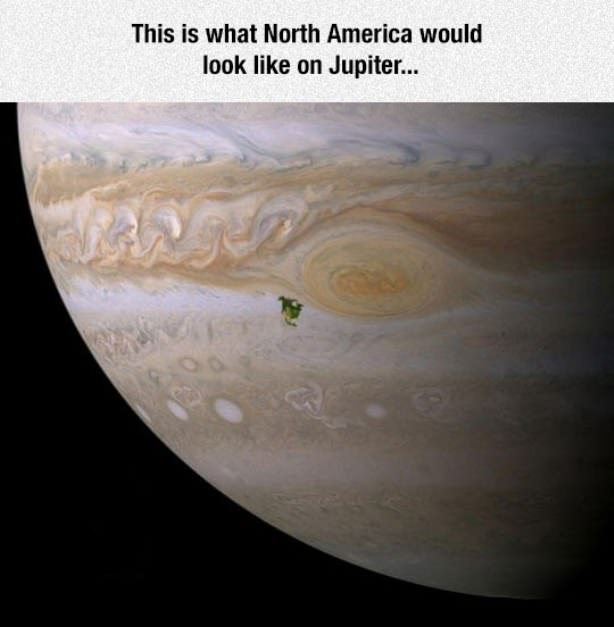 random pic north america on jupiter - This is what North America would look on Jupiter...