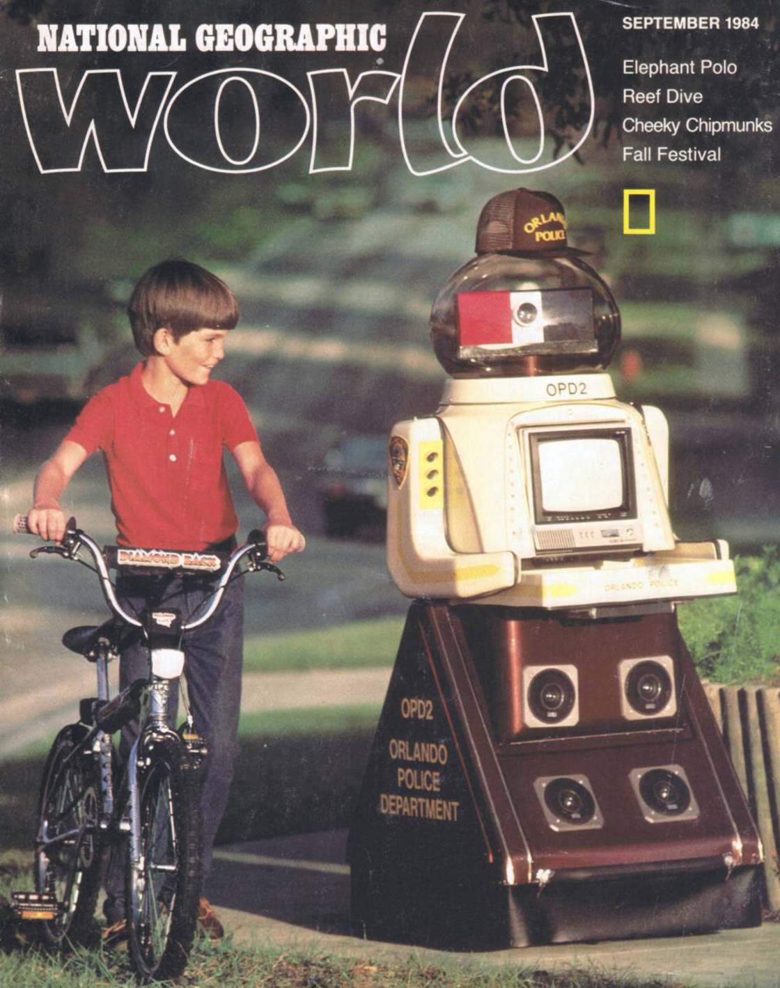 cassette futurism robot - National Geographic word Elephant Polo Reef Dive Cheeky Chipmunks Fall Festival OPD2 OPD2 Orlando Police Department