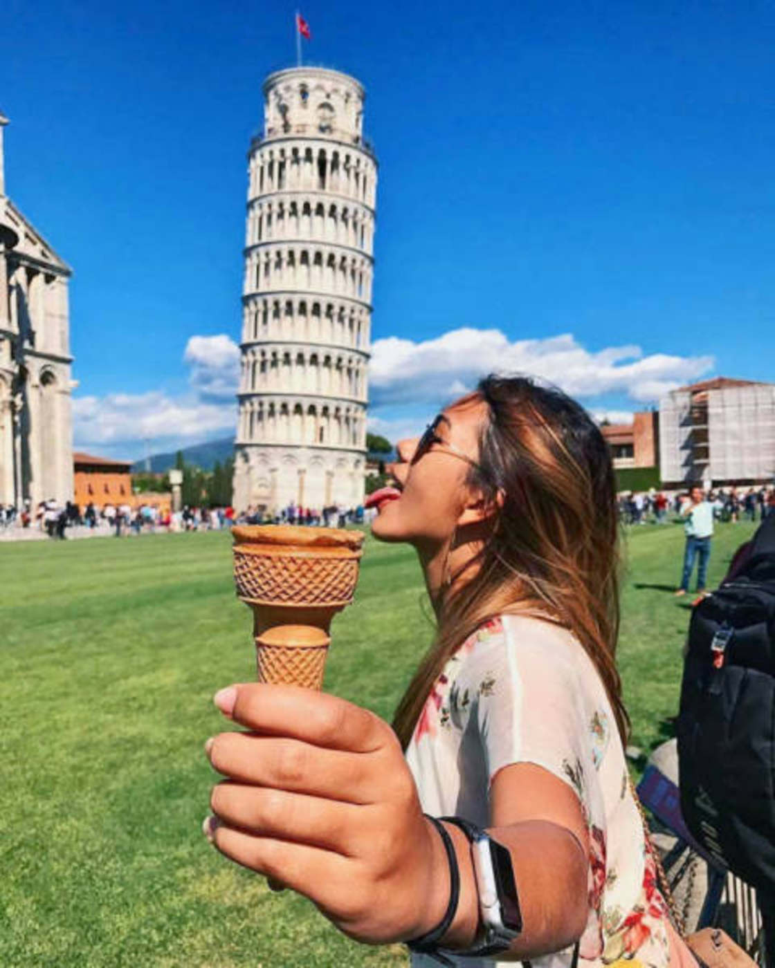 leaning tower of pisa ice cream