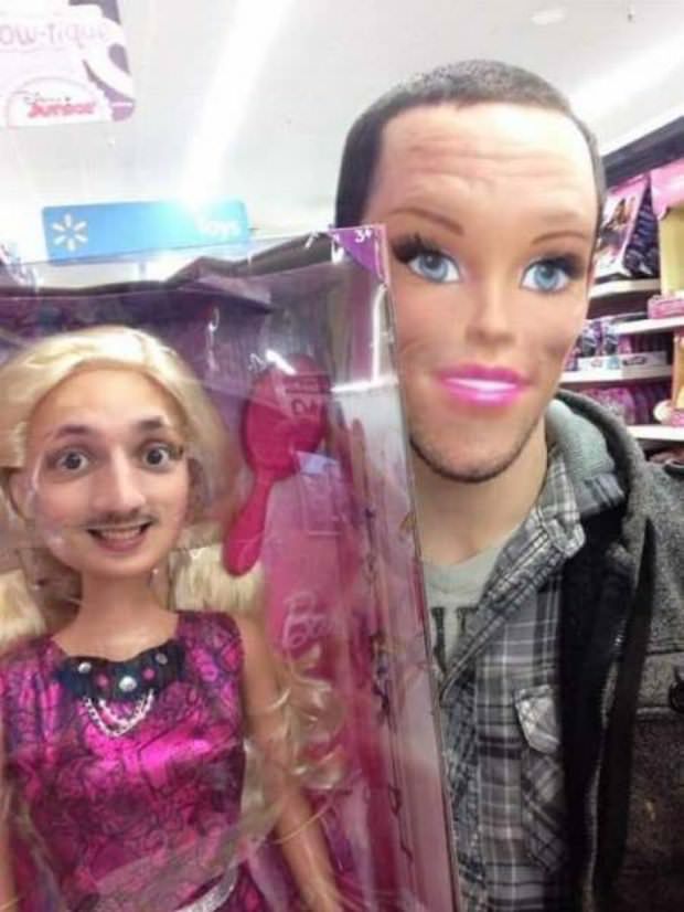 funny face swaps barbie