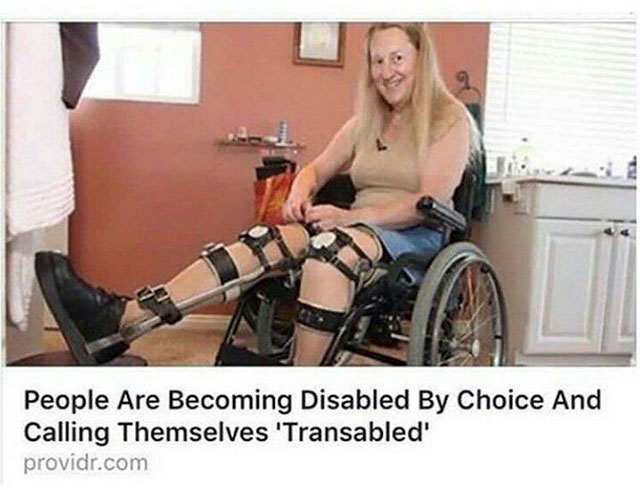 wheelchair - People Are Becoming Disabled By Choice And Calling themselves 'Transabled' providr.com