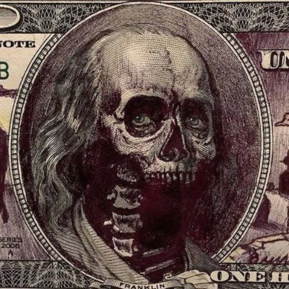 drawing on dollar bills