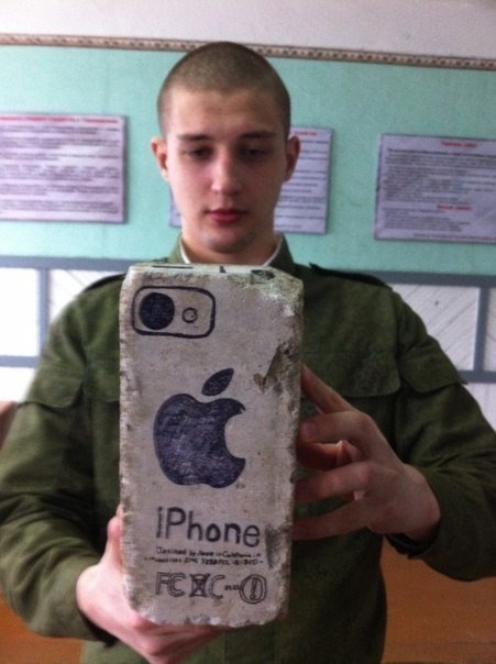 Man holding massive iphone