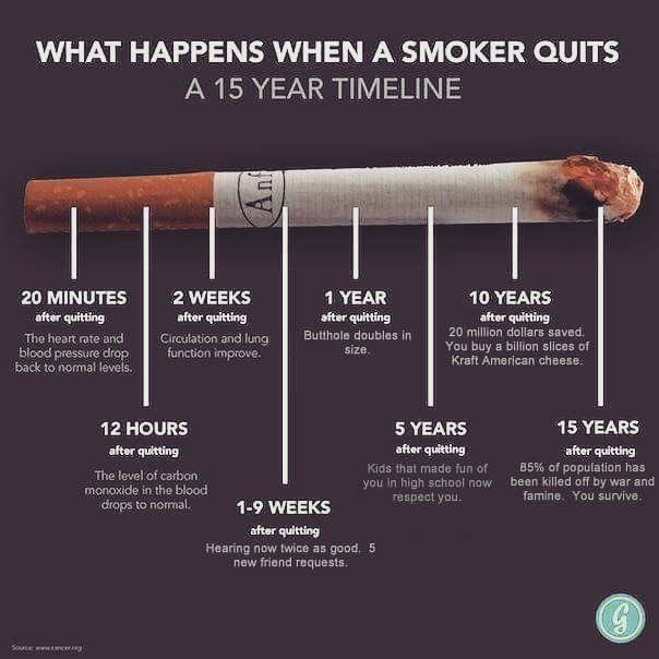 Infographic smoking that is totally making fun of it after the first few informational details.