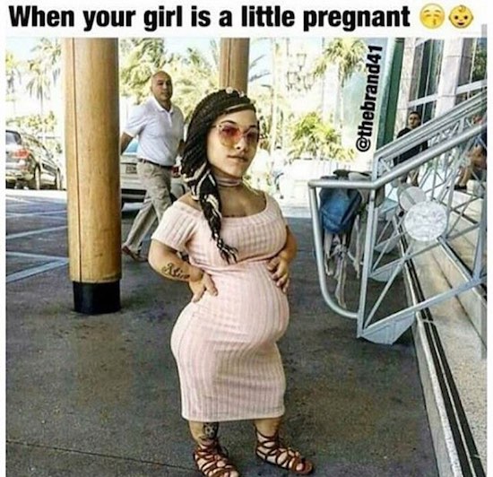 Little pregnant and by that we mean a little person that is pregnant