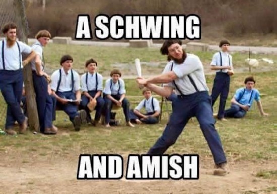 funny baseball meme - A Schwing Andamish
