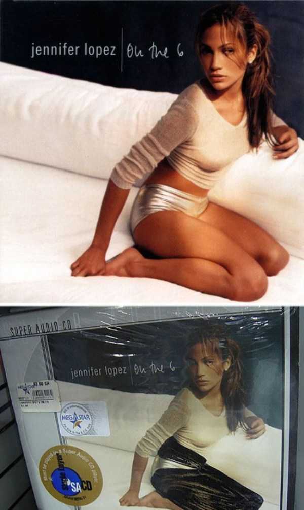Jennifer Lopez is markered over in CD cover sold in the Middle East