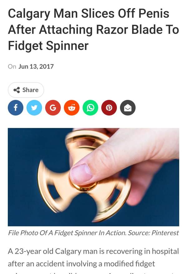 random pic ear - Calgary Man Slices Off Penis After Attaching Razor Blade To Fidget Spinner On Ooooooo File Photo Of A Fidget Spinner In Action. Source Pinterest A 23year old Calgary man is recovering in hospital after an accident involving a modified fid