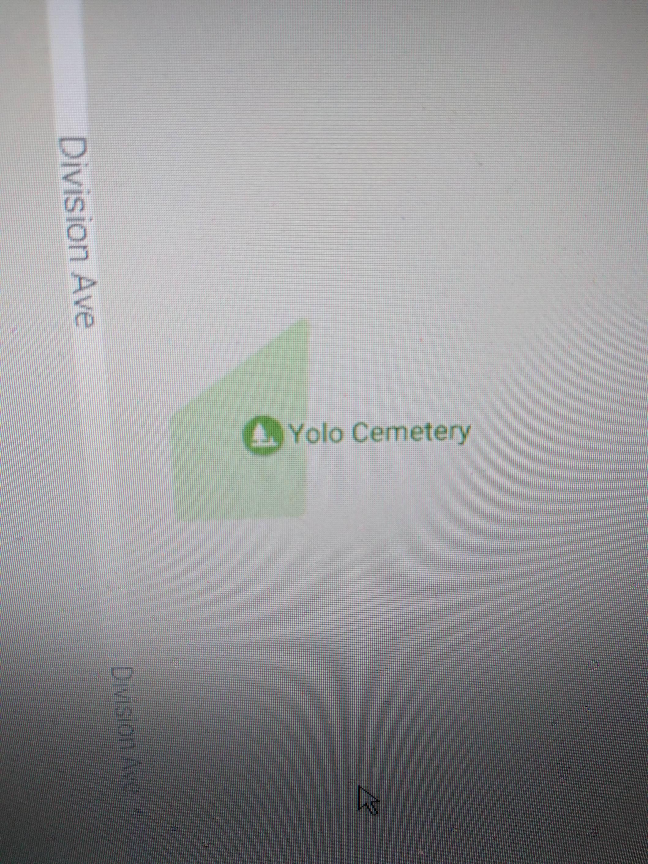 The YOLO Cemetery as seen on a map.