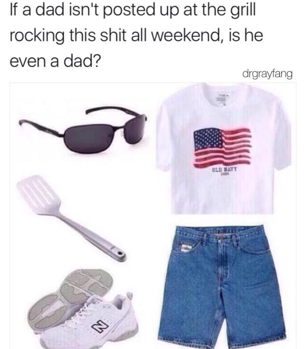 white dad on 4th of july starter pack - If a dad isn't posted up at the grill rocking this shit all weekend, is he even a dad? drgrayfang Old Matt