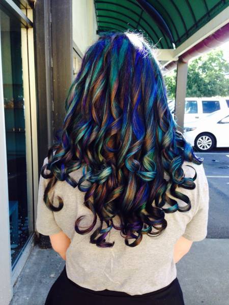 oil slick hair gif