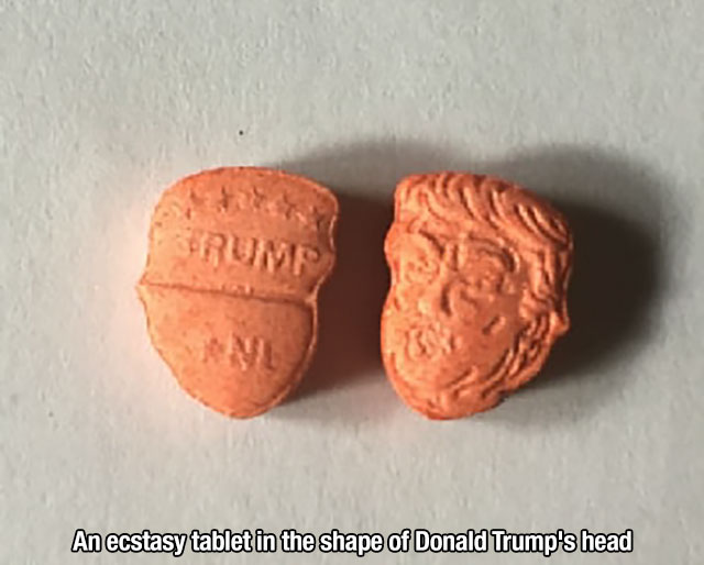 donald trump xtc - Prump An ecstasy tablet in the shape of Donald Trump's head