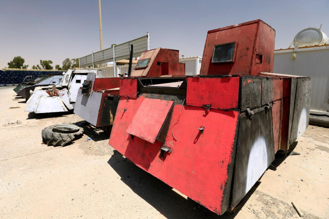 These "vehicles" were made for suicide car bombings and combat, made by Islamic State militants.