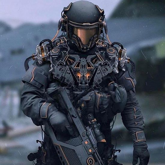 futuristic soldier concept art - Dic