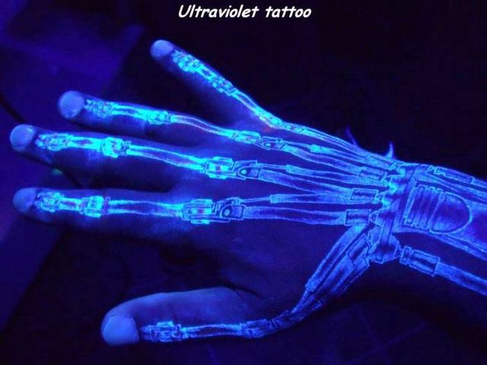 uv tattoo skeleton hand - Ultraviolet tattoo