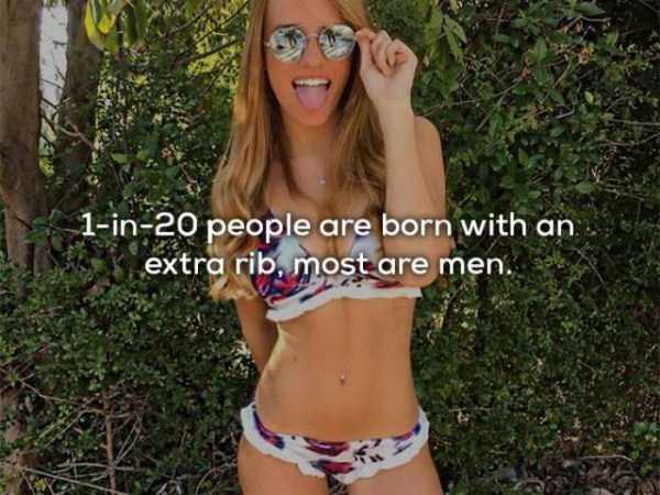 blond - 1 1in20 people are born with an Si extra rib, most are men.