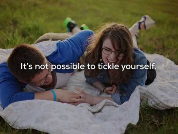Love - It's not possible to tickle yourself.