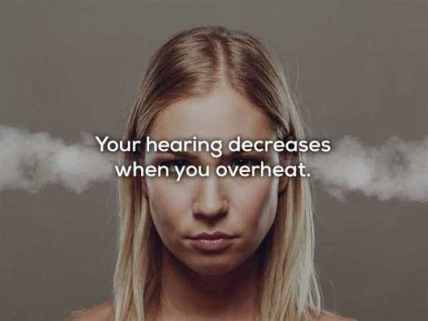 frustrated customer - Your hearing decreases when you overheat.
