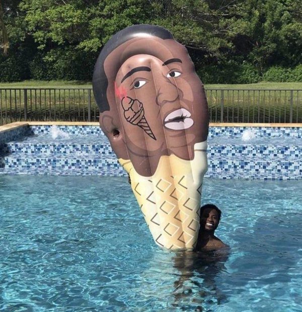 gucci mane in pool