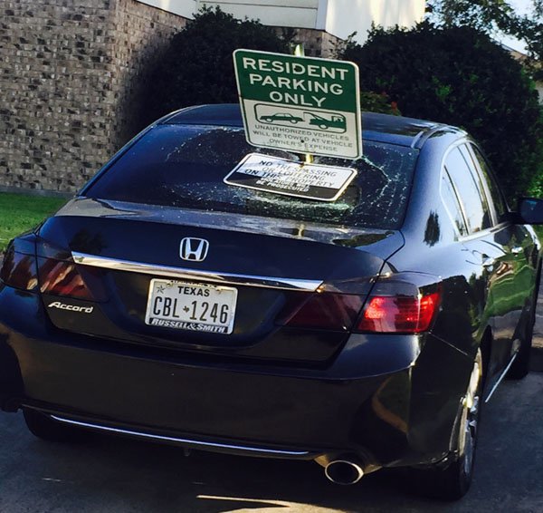 property manager humor - Resident Parking Only Howed Atv Texas Cbl1246 Accord Russe&Smin