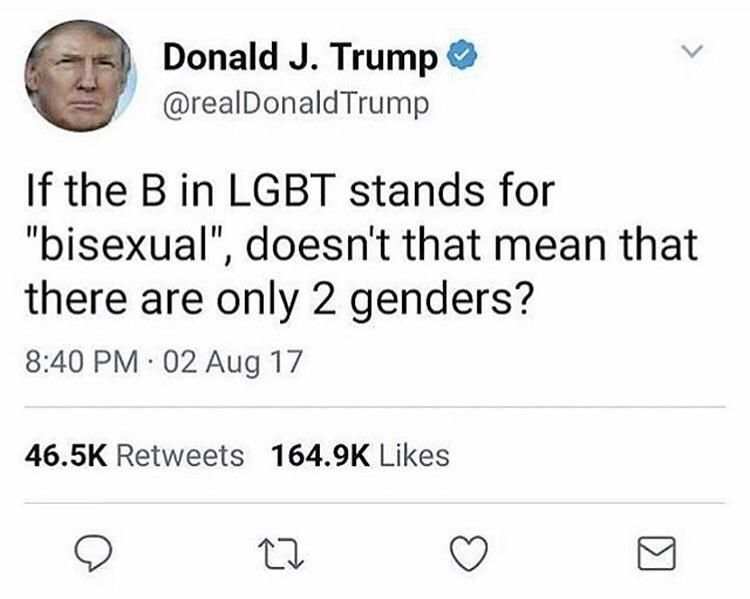 document - Donald J. Trump Trump If the B in Lgbt stands for