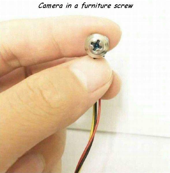 smallest spy camera - Camera in a furniture screw