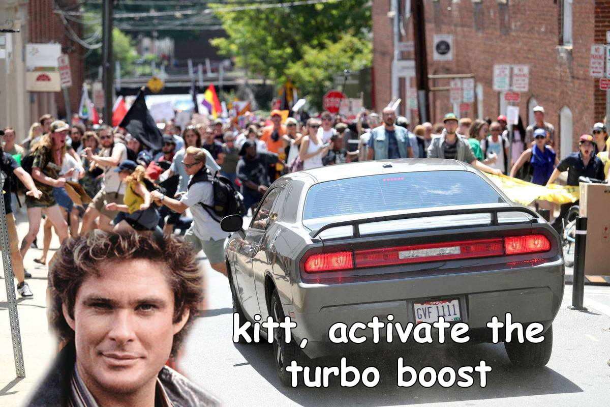 charlottesville car - kitt, activate the turbo boost