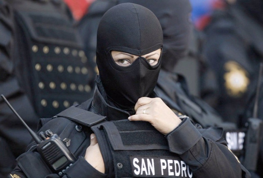 Girl SWAT team member of San Pedro