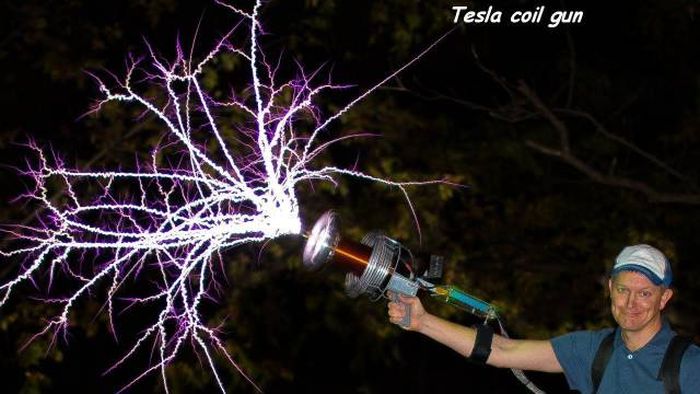 smarter every day tesla gun - Tesla coil gun