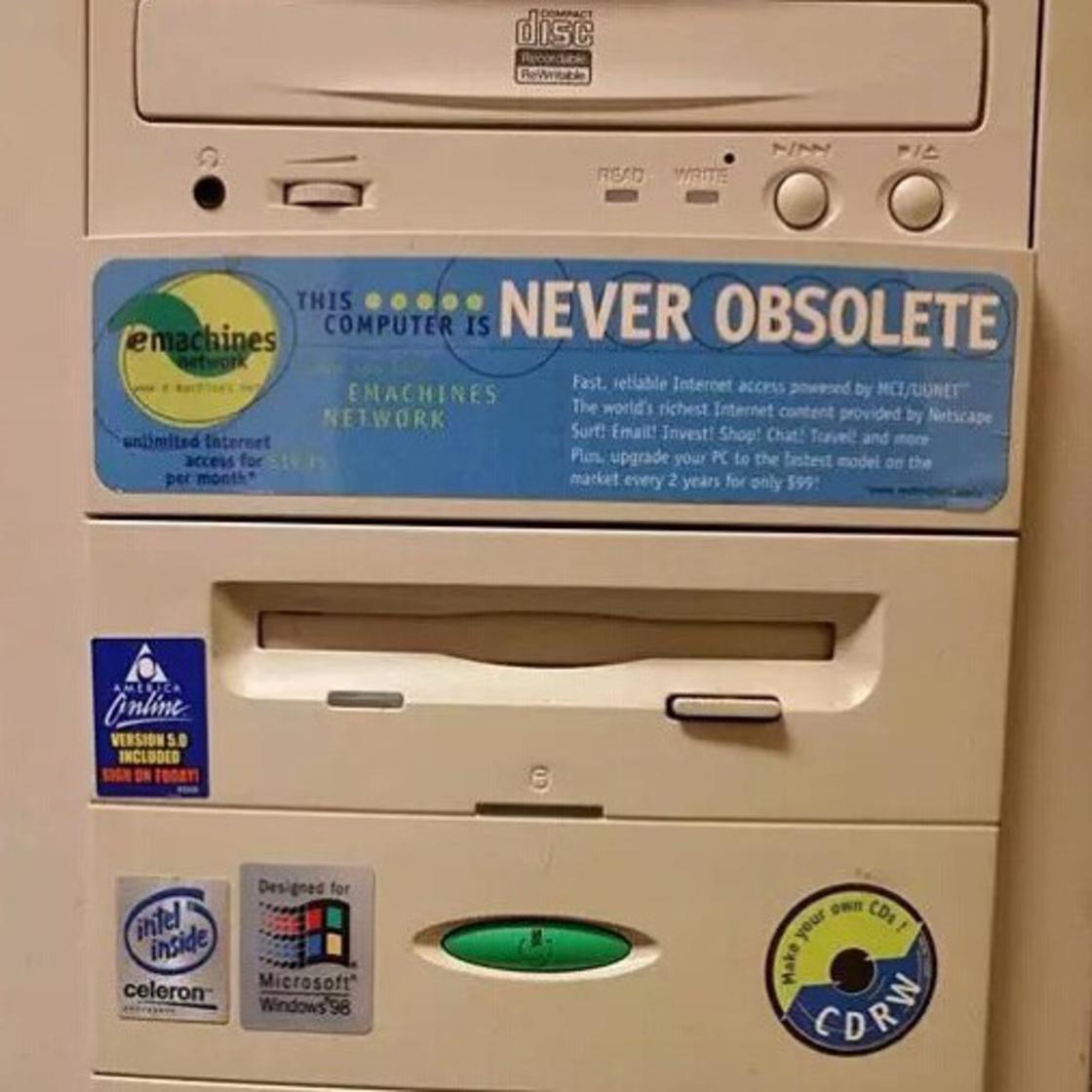 computer is never obsolete - This eco Computer Is The Mputer Is Never Obsolete emachines Emachines Rework talletable Internet access e d by MciLunet The world's richest Internet content provided by a Surt nail Jnvest Shoe Ch a n Plus upide you to the test