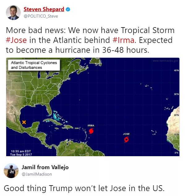 hurricane harvey social media - Steven Shepard More bad news We now have Tropical Storm in the Atlantic behind . Expected to become a hurricane in 3648 hours. Atlantic Tropical Cyclones and Disturbances Jose Edt Tue Jamil from Vallejo Madison Good thing T